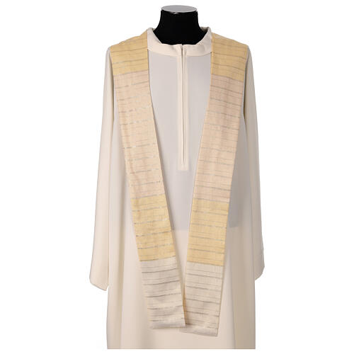 Chasuble in mixed fabric with direct embroidery 10