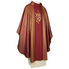 Dove chasuble in wook blend with roll collar
