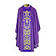 Chasuble 100% pure laine vierge double retors broderie s1