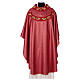 Chasuble 93% wool with embroidery on orphrey, double twisted yarn s1