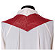 Wool blend chasuble with gold embroidery and roll collar s5