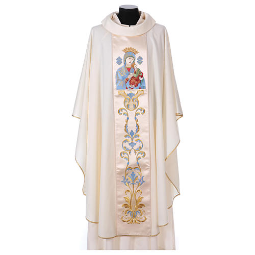 Marian chasuble 100% pure wool with double twisted yarn 1