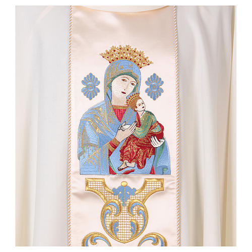 Marian chasuble 100% pure wool with double twisted yarn 2