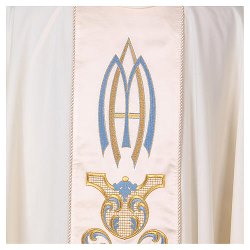 Marian chasuble in 100% pure wool with double twisted yarn 6