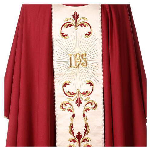 Chasuble 100% pure wool with double twisted yarn, Jesus 6