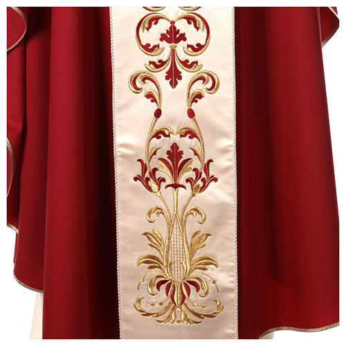 Liturgical Chasuble in 100% pure wool with double twisted yarn, Jesus 3