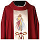 Liturgical Chasuble in 100% pure wool with double twisted yarn, Jesus s2