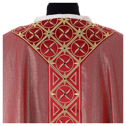 Medieval chasuble with embroidered orphrey on the front, 95% wool, 5% lurex 6