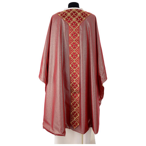 Medieval chasuble with embroidered orphrey on the front, 95% wool, 5% lurex 8