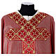 Medieval chasuble with embroidered orphrey on the front, 95% wool, 5% lurex s2