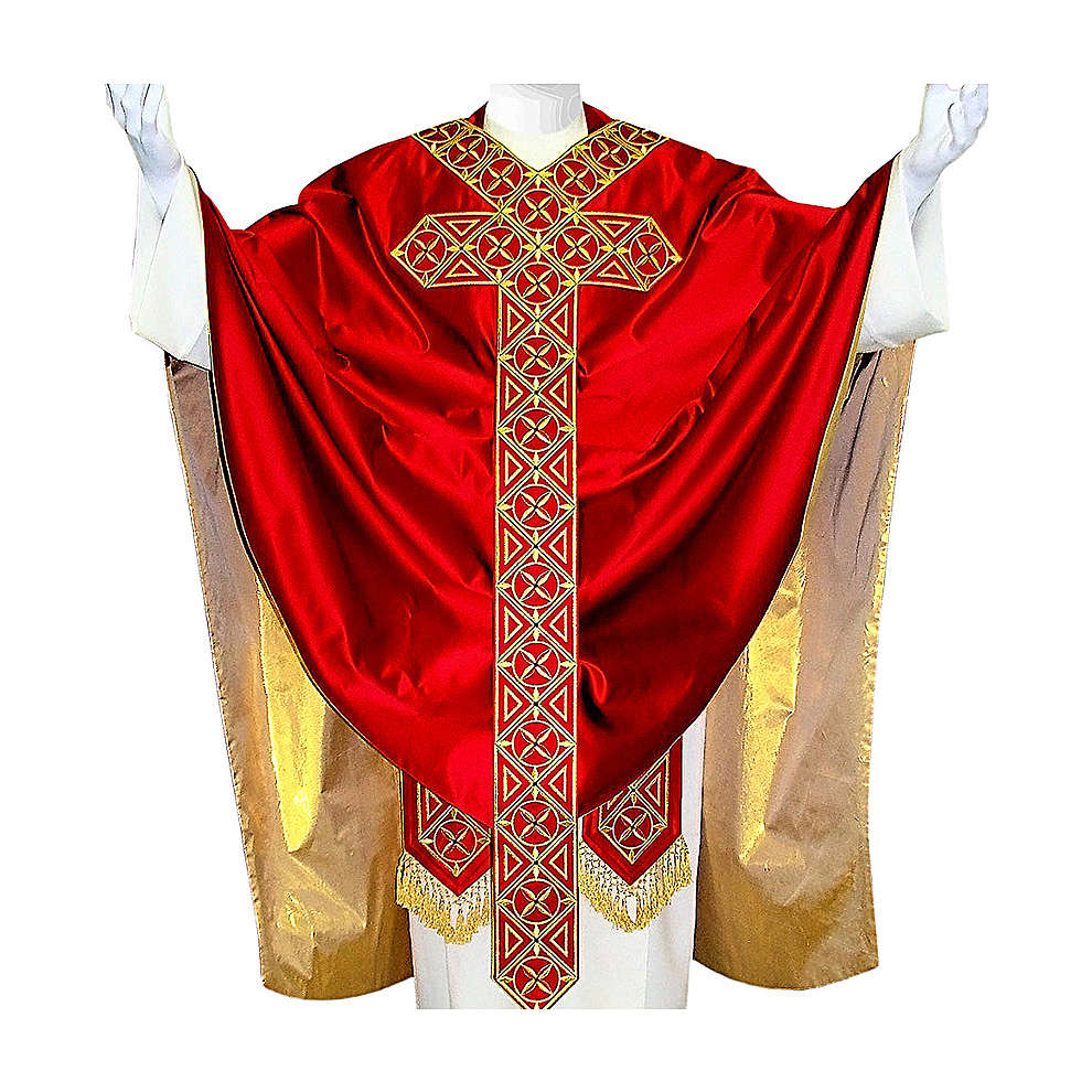 Medieval chasuble with embroidered orphrey on the front, 100% wool ...