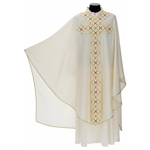 Medieval chasuble with embroidered orphrey on the front, 100% wool 8