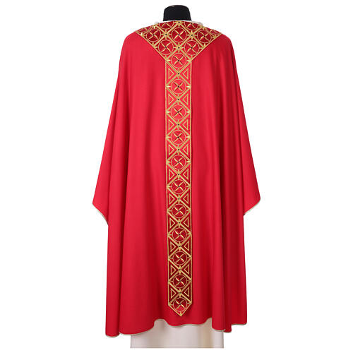 Medieval chasuble with embroidered orphrey on the front, 100% wool 9