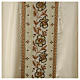 Silk chasuble with handmade embroidery on galloon and neckline s6