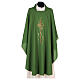 Chasuble in polyester with square neck and machine embroidery Gamma s2