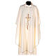 Chasuble in polyester with square neck and machine embroidery Gamma s4