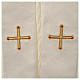 Chasuble Limited Edition with golden decoration and beads, ivory s8