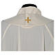 Chasuble Limited Edition with golden decoration and beads, ivory s9