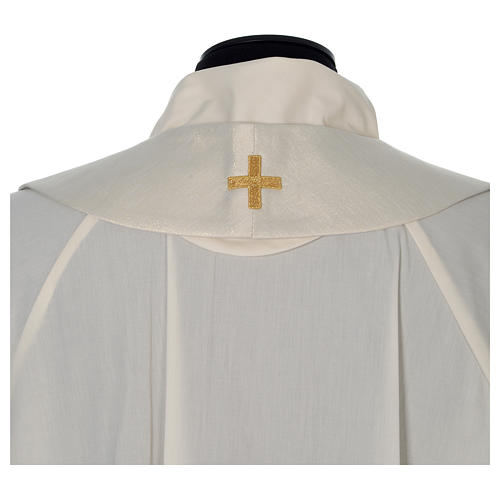 Limited Edition Catholic Chasuble with gold decoration and red glass 9