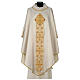 Limited Edition Catholic Chasuble with gold decoration and red glass s1