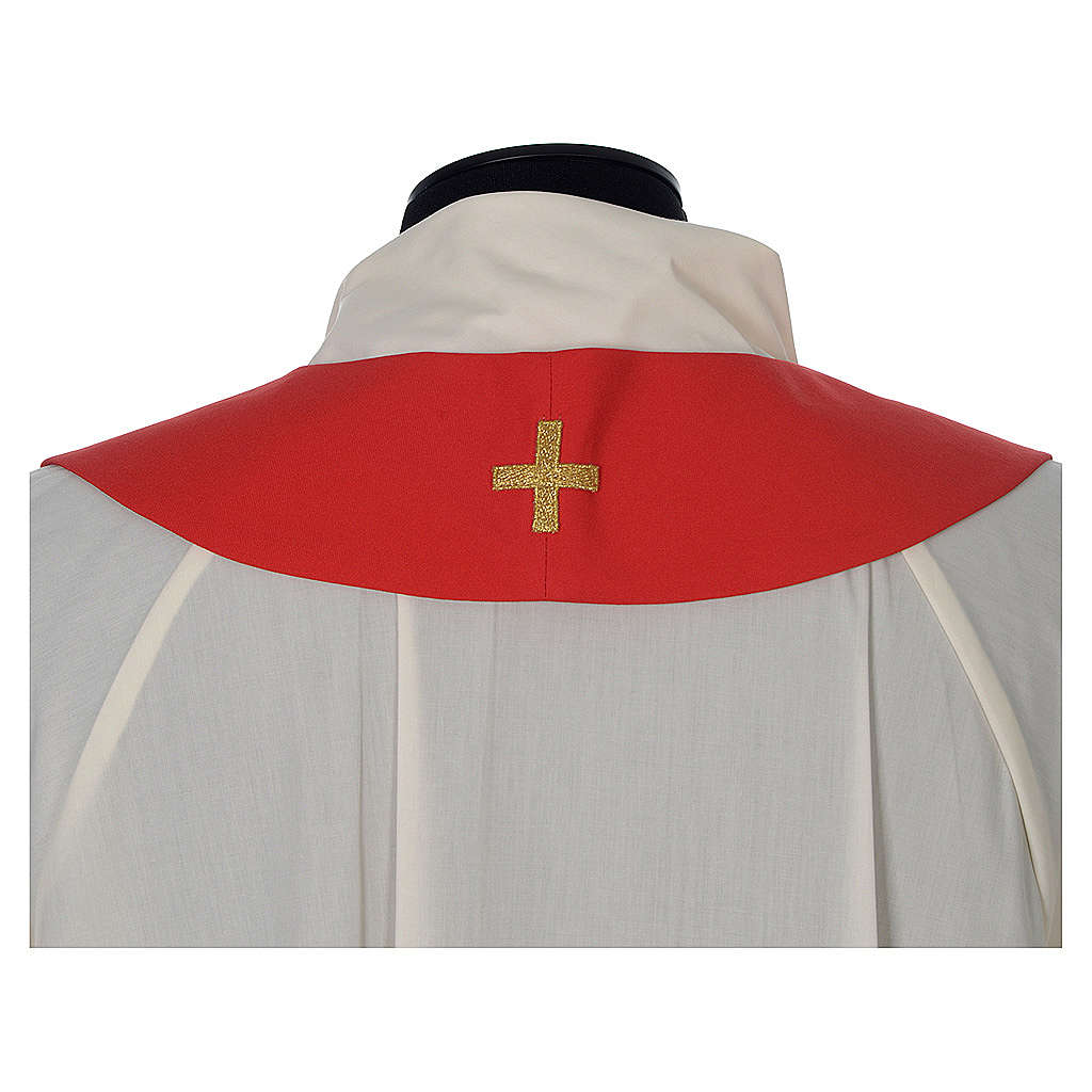 Chasuble in wool with velvet IHS symbol and embroidery | online sales ...