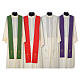 Chasuble in wool with velvet IHS symbol and embroidery s8