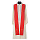 Chasuble in wool with velvet IHS symbol and embroidery s10