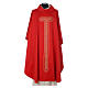 Chasuble in polyester with Cross and golden embroidery s4