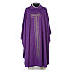 Chasuble in polyester with Cross and golden embroidery s6