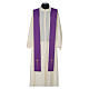 Chasuble in polyester with Cross and golden embroidery s12