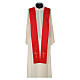 Chasuble 100% polyester bande centrale croix broderies or s10