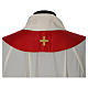 Chasuble 100% polyester bande centrale croix broderies or s13