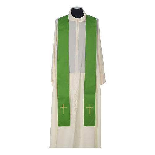 Chasuble in polyester trimmed with Cross embroidery 9