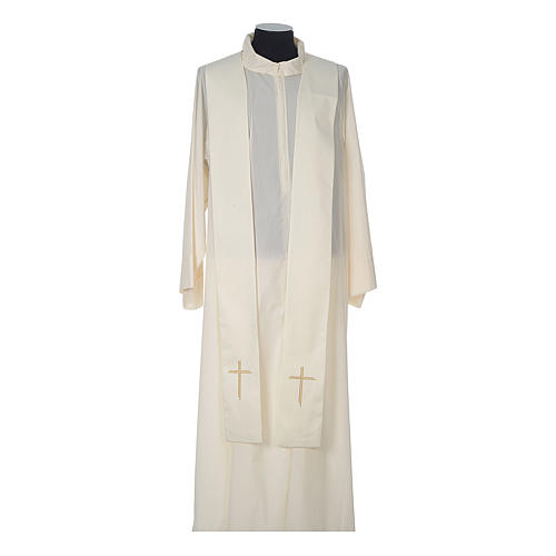 Chasuble in polyester trimmed with Cross embroidery 11