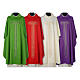 Chasuble in polyester trimmed with Cross embroidery s1