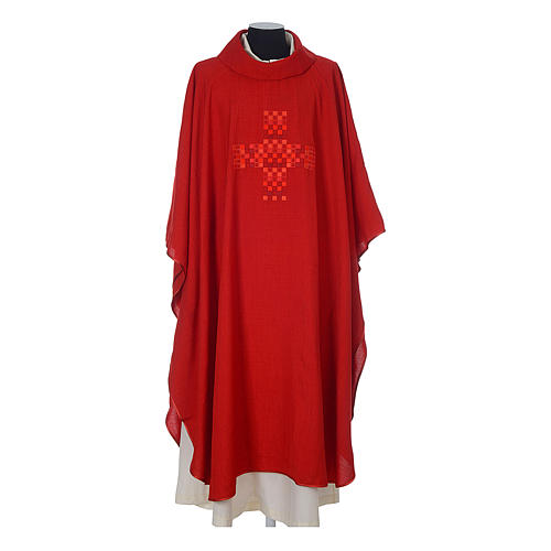Polyester chasuble with embroidered Cross 4