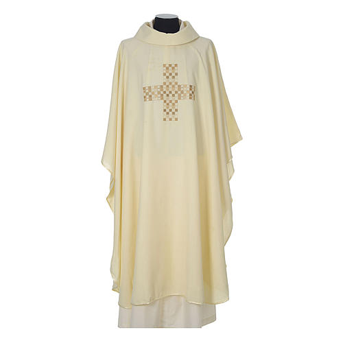 Polyester chasuble with embroidered Cross 5