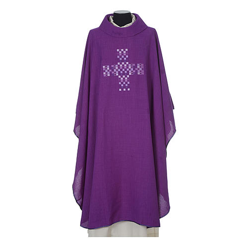 Polyester chasuble with embroidered Cross 6