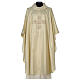 Chasuble in polyester with Cross embroidery, gold s1