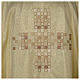 Chasuble in polyester with Cross embroidery, gold s2