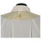 Chasuble or 100% polyester croix carrés brodée s8