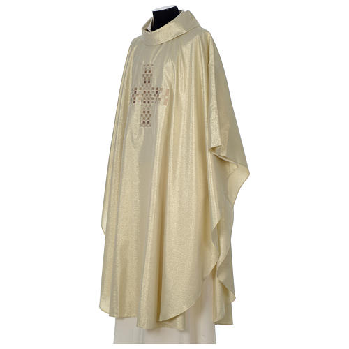 Gold chasuble with embroidered Cross 3