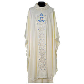 Marian chasuble, glazed, with stones and pearls Limited Edition