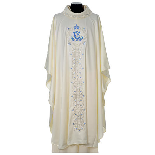 Marian chasuble, glazed, with stones and pearls Limited Edition 1
