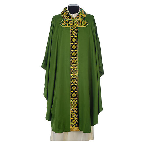 Chasuble Limited Edition pending orphrey with decorative stones 3