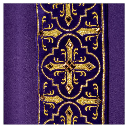 Chasuble Limited Edition pending orphrey with decorative stones 7