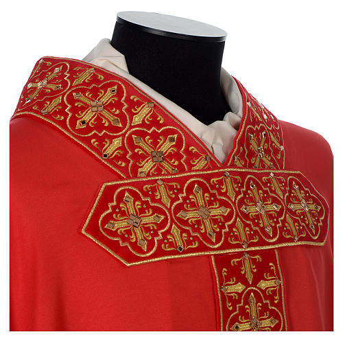 Chasuble Limited Edition pending orphrey with decorative stones 8