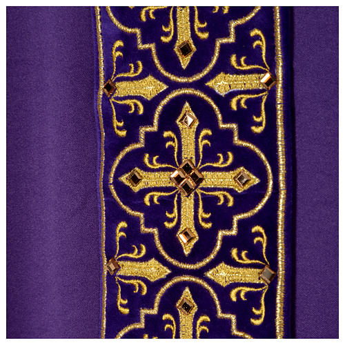 Limited Edition chasuble with glass appliques on orphrey 7