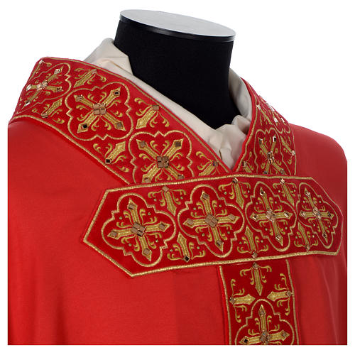 Limited Edition chasuble with glass appliques on orphrey 8