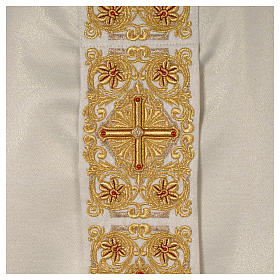 Chasuble with stones on orphrey, ivory Limited Edition